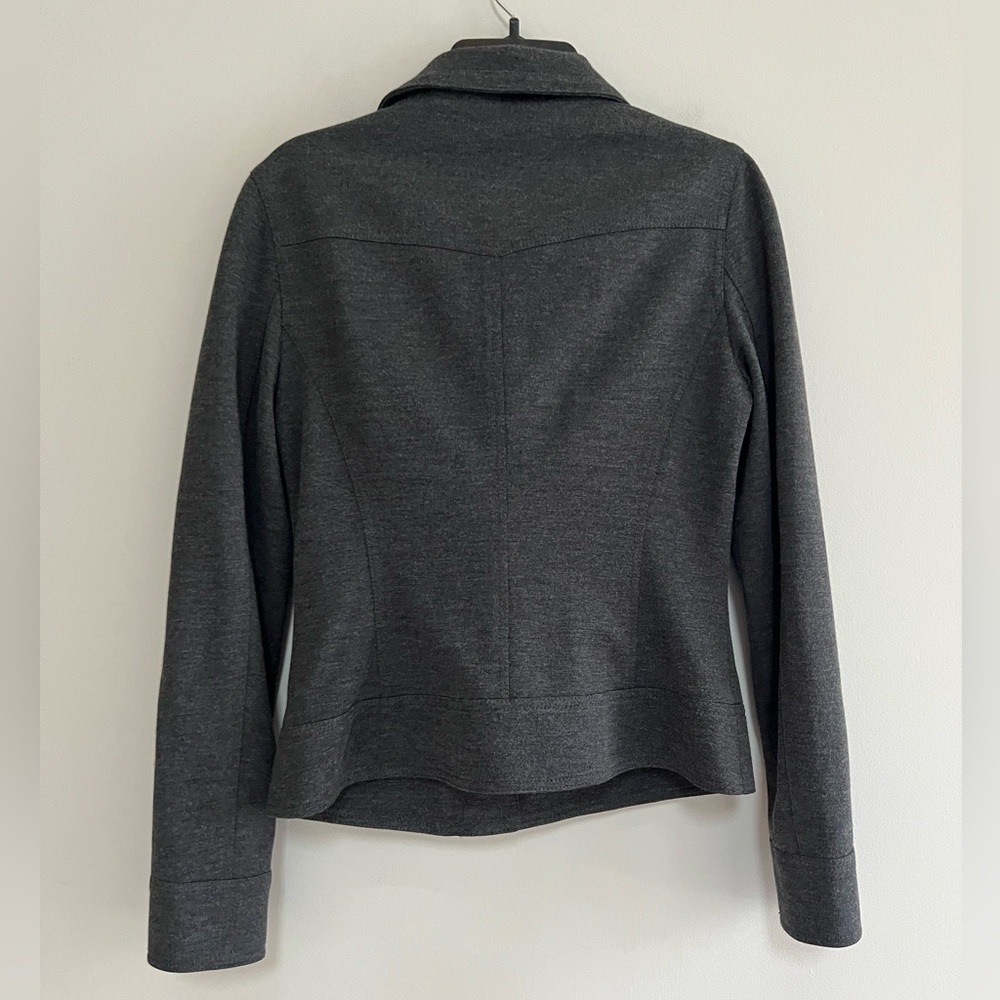 Ted Baker Double Zipper Moto Jacket in Dark Charcoal Grey, size 2 - Picture 5 of 12